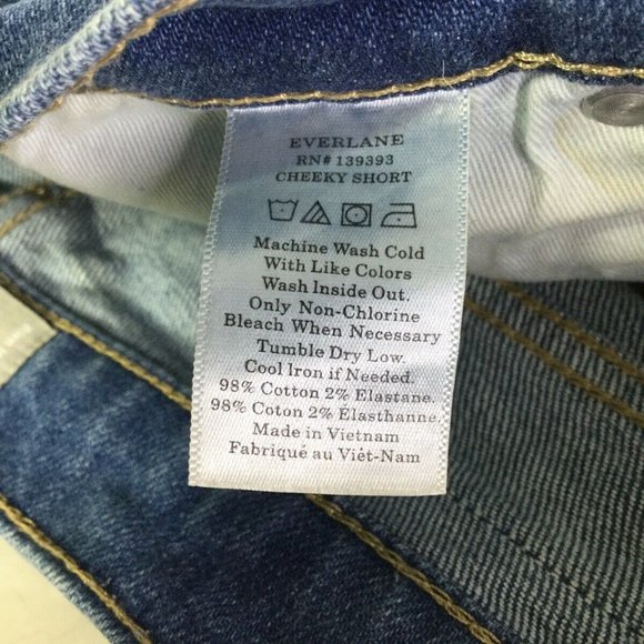 Everlane The Cheeky Short Denim Jean Shorts Blue - Picture 4 of 11